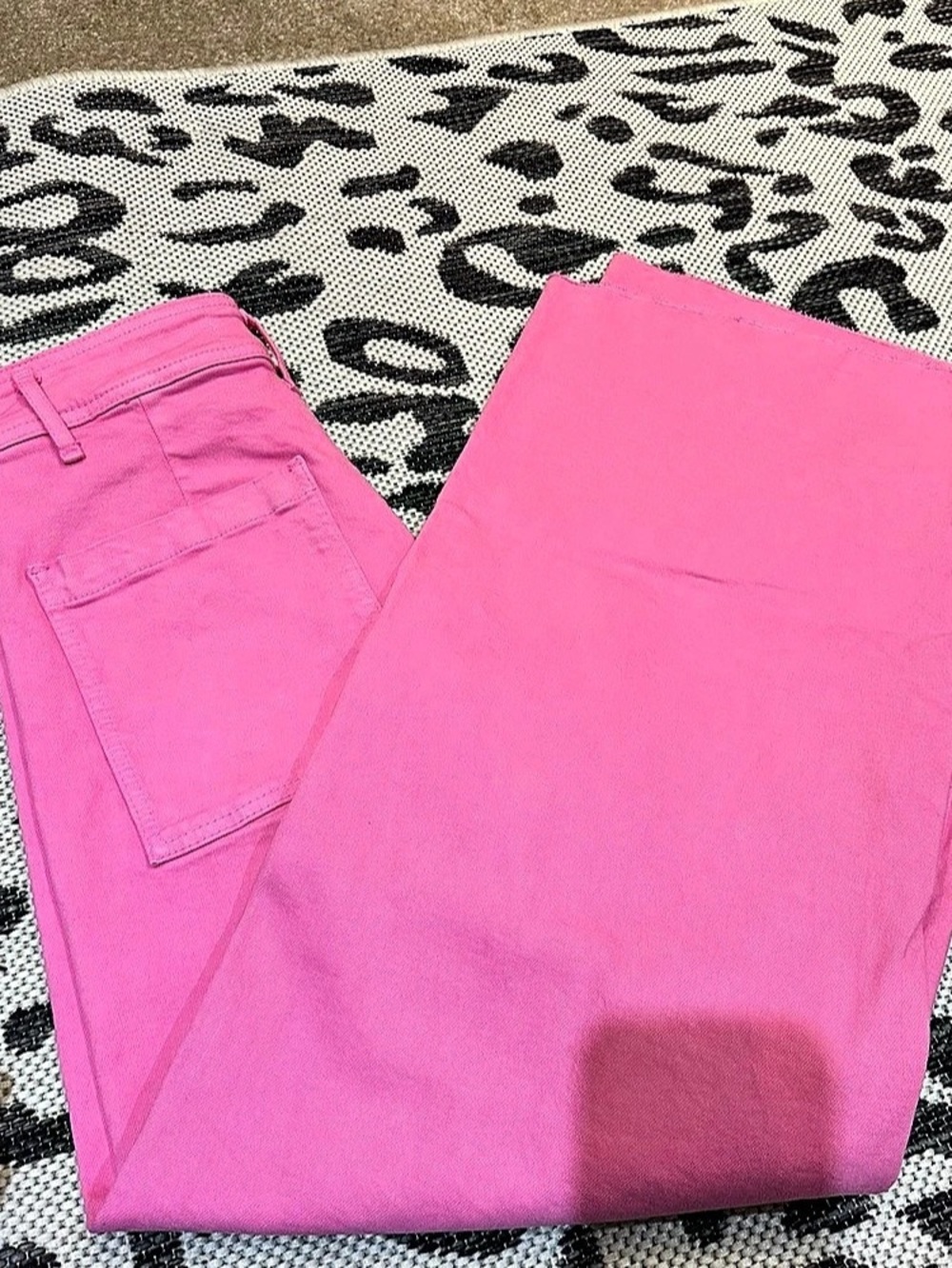 ZARA ZW Marine Straight-Leg High-Waist Jeans Pink Jeans